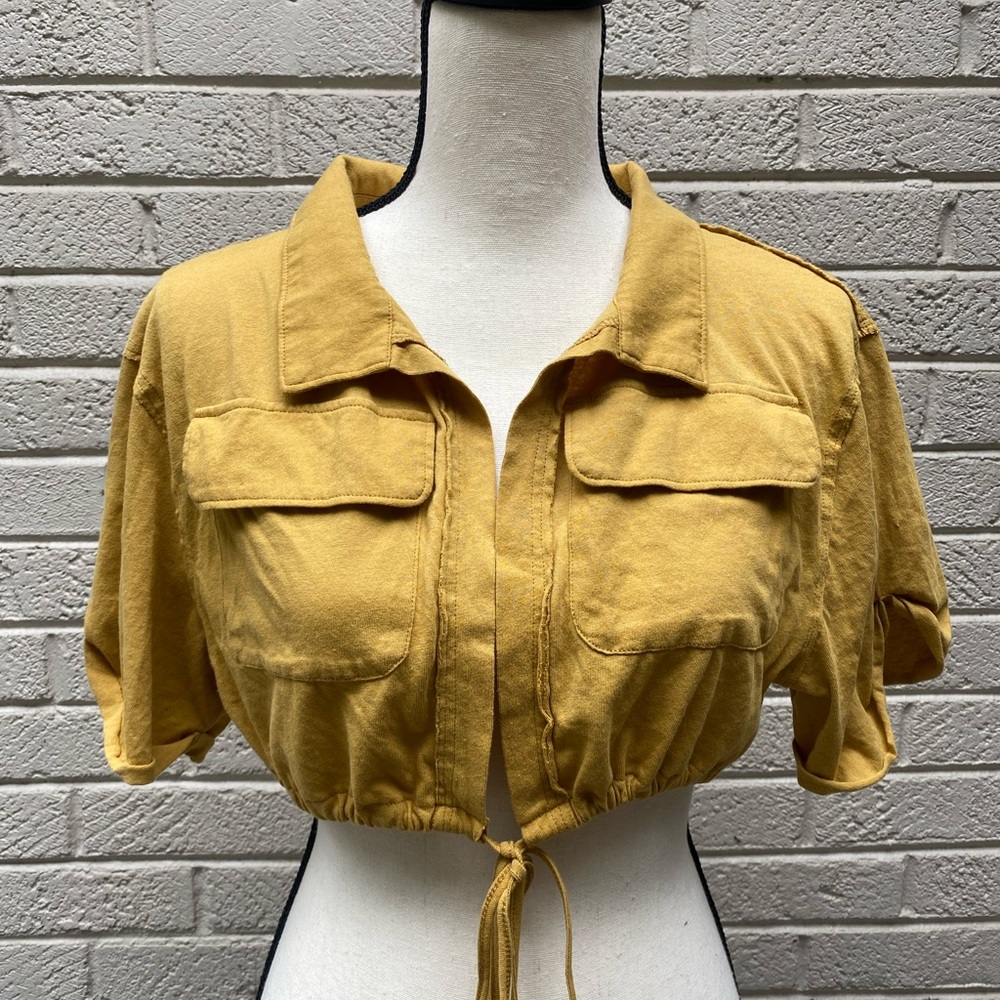 NWOT We the Free Free People tie front cropped knit cardigan Size XS